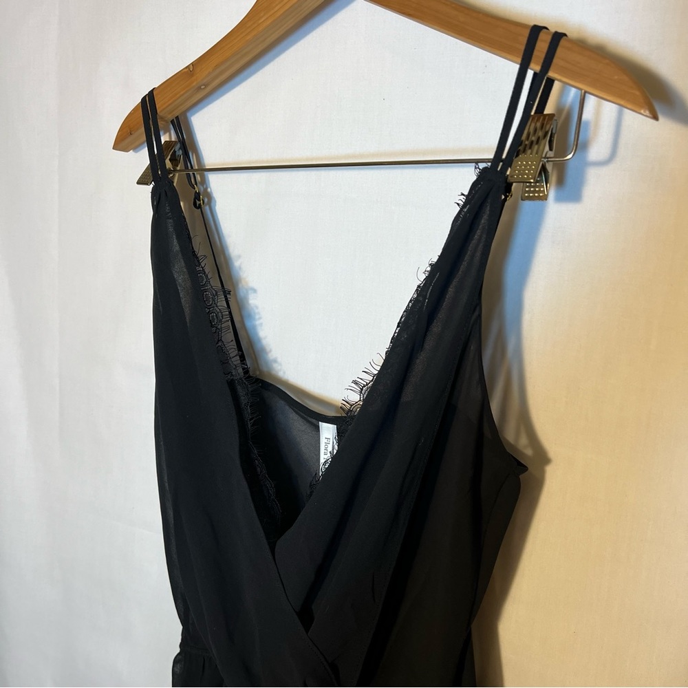 Flora ladies black teddy size small